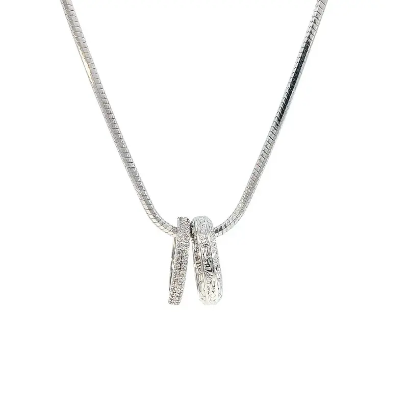 Zilveren ketting ringen bedels