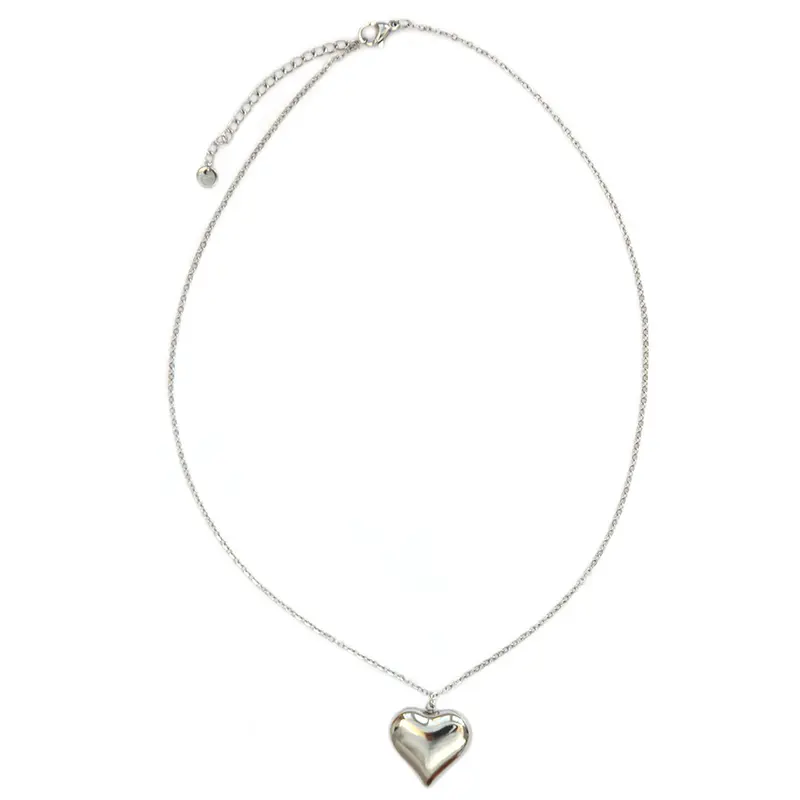 Zilveren ketting trend hart