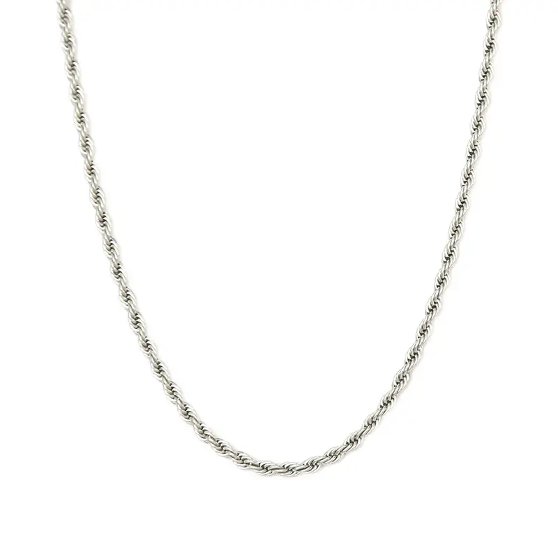 Zilveren ketting twisted