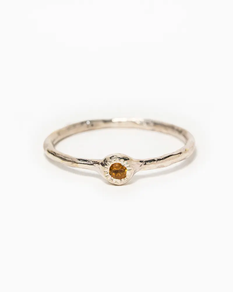 Zilveren ring Millie met citrien