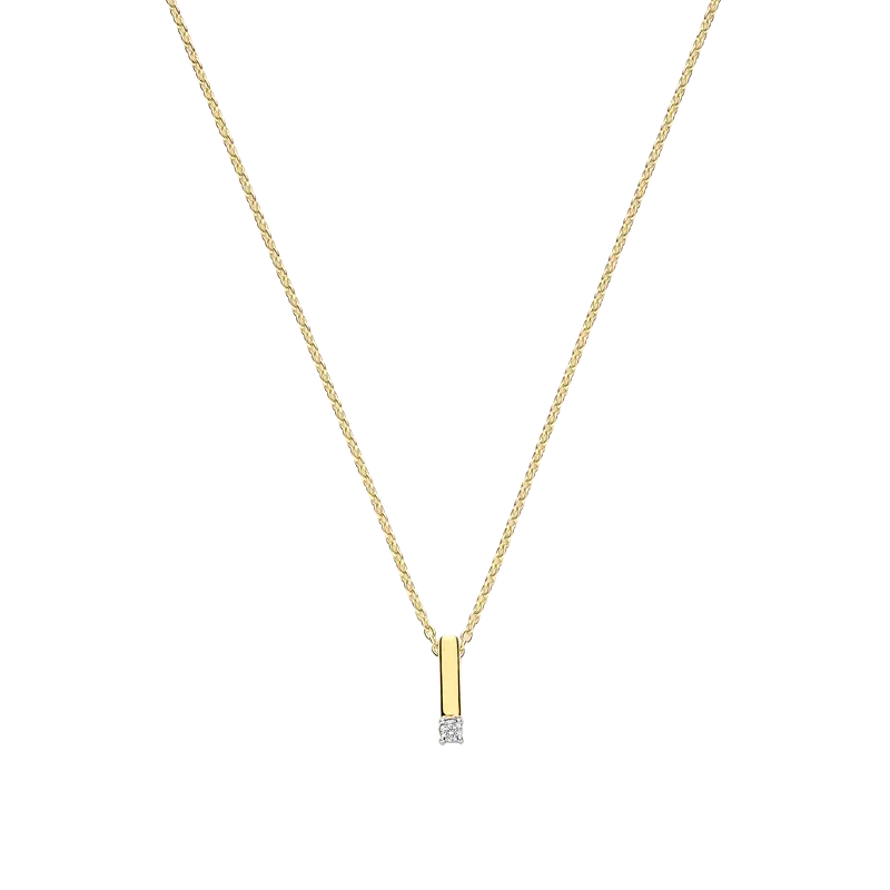 Zirkonia Bar Ketting