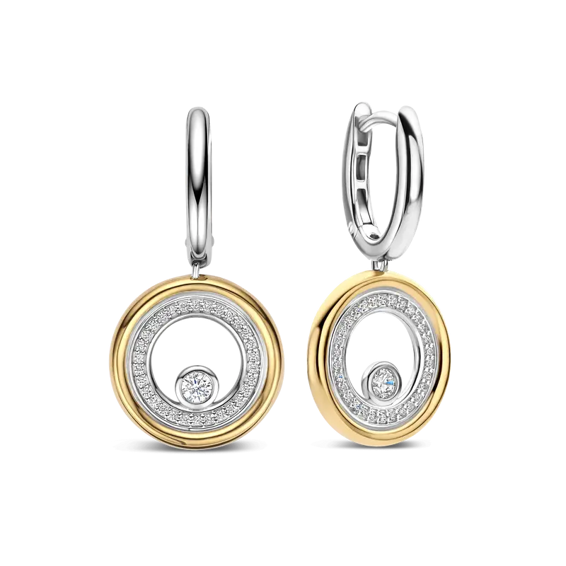 Zirkonia Dubbele Cirkel Hoops