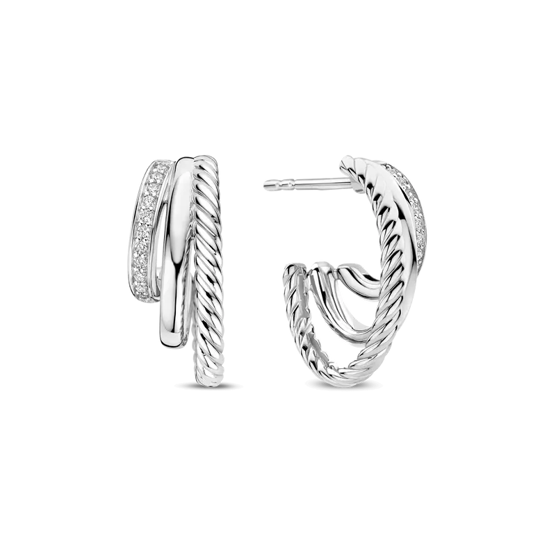 Zirkonia Structure Oorbellen